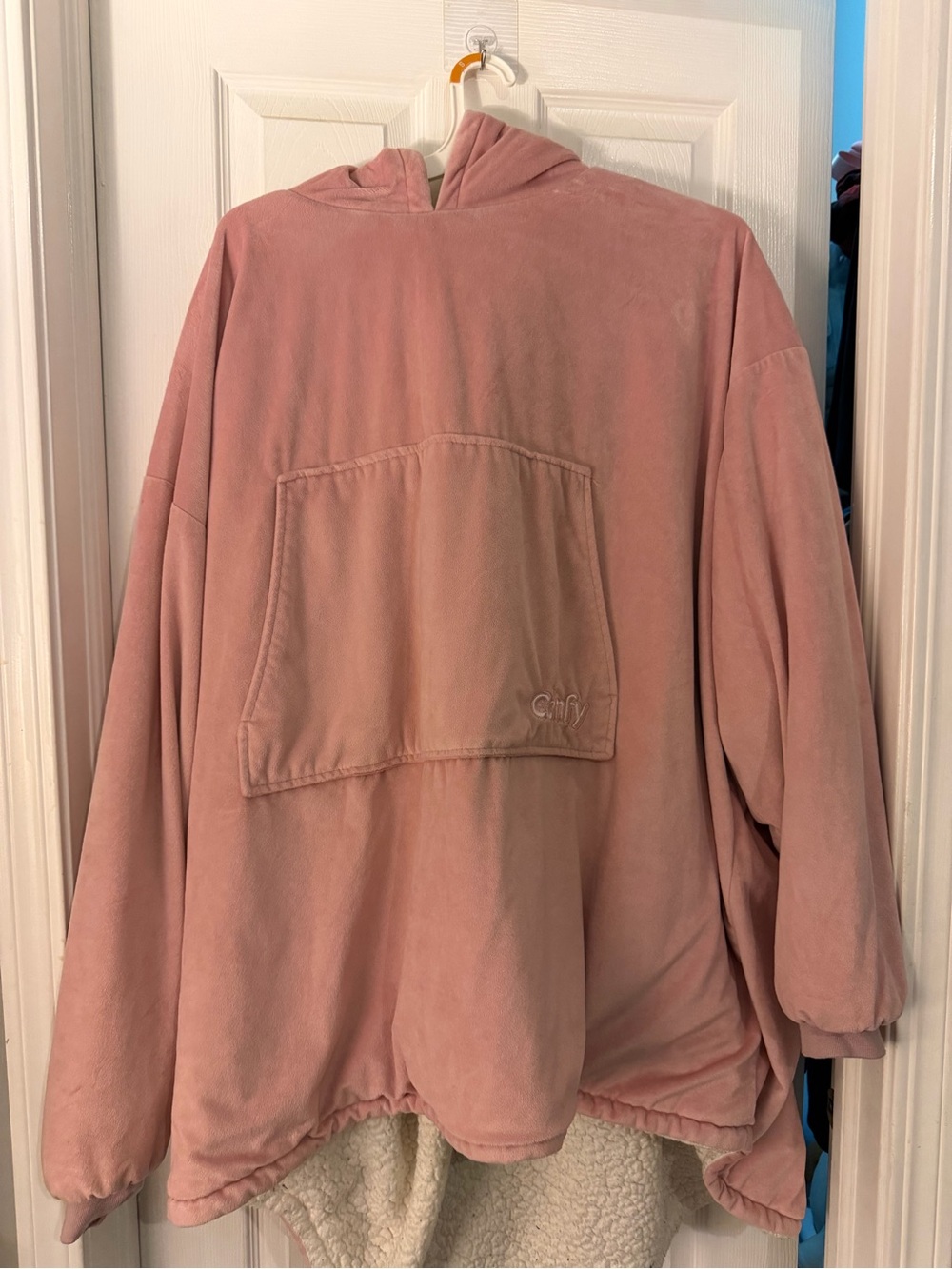 Cozy Oversized the comfy Hooded Pullover Jacket - Dusty Rose